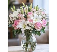 Diy Bead Embroidery Kits Rose E Gigli In Un Vaso Kit Di Arazzi Artigianali A Punto Croce Con Ricamo A Puntos Croces,Motivo Di Cucitura Con Perline,Pittura Murale 3D 40x50cm