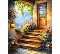 Diy Bead Embroidery Kits Scale E Fiori Dei Cartoni Animati Kit Di Arazzi Artigianali A Punto Croce Con Ricamo A Puntos Croces，Motivo Di Cucitura Con Perline，Pittura Murale 3D 30x40cm