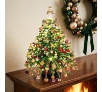 DIY Beaded Christmas Tree Kit for Adults, 3D Tabletop Holiday Craft Set