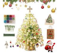 DIY Beaded Christmas Tree Kit, Handmade Mini Desk Xmas Bead Art (#C)