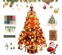 DIY Beaded Christmas Tree Kit, Handmade Mini Desk Xmas Bead Art (#D)
