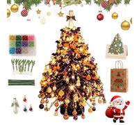 DIY Beaded Christmas Tree Kit, Handmade Mini Desk Xmas Bead Art (#E)