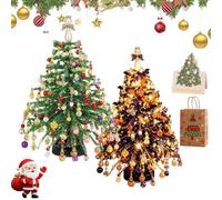 DIY Beaded Christmas Tree Kit, Handmade Mini Desk Xmas Bead Art (#F)