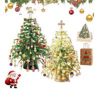 DIY Beaded Christmas Tree Kit, Handmade Mini Desk Xmas Bead Art (#H)