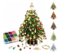 DIY Beaded Christmas Tree Kit with Lights, 3D Tabletop Decor (Christmas)