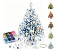 DIY Beaded Christmas Tree Kit with Lights, 3D Tabletop Decor (Winter)