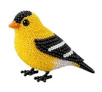 Diy Bird Beading Kit - Handmade Bird Beadwork Funny Beading Art | 3d Animal Diy Kit, Colorful Feathered Bead Craft Pack for Home Desk Shelf Decor Backpack Charm Party Favors Art Class Holiday