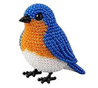 Diy Bird Beading Kit - Handmade Bird Beadwork Funny Beading Art | 3d Animal Diy Kit, Colorful Feathered Bead Craft Pack for Home Desk Shelf Decor Backpack Charm Party Favors Art Class Holiday