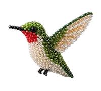 Diy Bird Beading Kit - Handmade Bird Beadwork Funny Beading Art | 3d Animal Diy Kit, Colorful Feathered Bead Craft Pack for Home Desk Shelf Decor Backpack Charm Party Favors Art Class Holiday