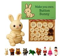 Diy Button Highland Cow Craft Kit, 3d Printed Animals Buttons Making Kit, Animal Theme Fun Christmas Button Decor With Turtle, Owl, Rabbit, Christmass Tree Hanging Decorations, Diy Ornaments Kits
