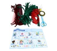 DIY Chenille Stems Craft Kit | 180 Velvet Pipe Cleaners for Bouquets/Wedding Centerpieces/Home Decor | Handmade Artificial Flowers with Scissors, Glue & Ribbon