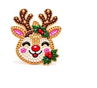 DIY Christmas Diamond Painting BroochKit, Sparkling DiamondBrooch CraftGift | Create Sparkling Christmas Brooches To Wear On Sweaters, Christmas Diamond Art Brooch Kit, Wearable Craft, Holiday Craft Gift