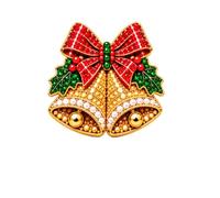 DIY Christmas Diamond Painting BroochKit, Sparkling DiamondBrooch CraftGift | Create Sparkling Christmas Brooches To Wear On Sweaters, Christmas Diamond Art Brooch Kit, Wearable Craft, Holiday Craft Gift