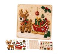 DIY Christmas Felt Sticker Art Kit 20cm No per sew DIY Christmas | Soft Reusable Felt, No Glue Needed, Includes Board & Gems, per ideal Family Holiday Activity, Home per décor Or