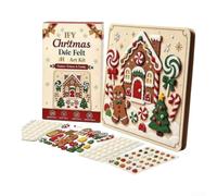 DIY Christmas Felt Sticker Art Kit 20cm No per sew DIY Christmas | Soft Reusable Felt, No Glue Needed, Includes Board & Gems, per ideal Family Holiday Activity, Home per décor Or
