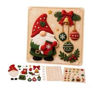 DIY Christmas Felt Sticker Art Kit 20cm No per sew DIY Christmas | Soft Reusable Felt, No Glue Needed, Includes Board & Gems, per ideal Family Holiday Activity, Home per décor Or