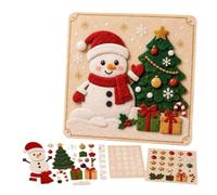 DIY Christmas Felt Sticker Art Kit 20cm No per sew DIY Christmas | Soft Reusable Felt, No Glue Needed, Includes Board & Gems, per ideal Family Holiday Activity, Home per décor Or