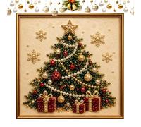 DIY Christmas Gem Painting Kit With Frame - Adults Beaded Wall Craft