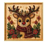 DIY Christmas Gem Painting Kit With Frame - Adults Beaded Wall Craft
