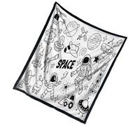 DIY Coloring Blanket - Washable Coloring Throw | 59 x 50 in Soft Washable Craft Arts Blanket for Kids and Adults, Fun Home Decor for Valentine's Day, Family Activities, Holidays, Bedroom, Birthdays