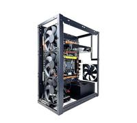 DIY Computer Motherboard Case Rack - Aluminum Stackable Open Frame Chassis, Cooling Fan Stand Bracket, Overclocking Heat Dissipation, PC Build Test Bench For Hardware Setup