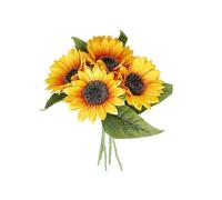 DIY Craft Art Decor, Igniting Creativity with Our Silk Sunflowers Decoration, Crafting Memories That Last (Set Of 12)