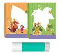 DIY Creative Leaf Art Craft Kit for Kids, Handmade Autumn Leaf Craft Set, Creative Art Project Kit, Fun Educational Activity Supplies, For Toddler Children Teens Girls Classroom Home