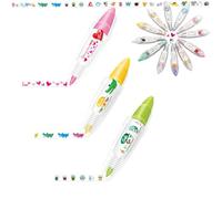 DIY Cute Animals Press Type Decorative Pen, DIY Lace Decoration Tape Pen, Animal Press Decorative Pens, Creative Cartoon Pattern Decorative Tape, Lace Correction Tape Roller Pen For Kids (3PCS-C)