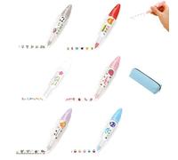 DIY Cute Animals Press Type Decorative Pen, Infinite Decorative Pens, Cute Decorative Pens for Scrapbooking, DIY Lace Creative Decoration Tape Pen for Kids, Decorative Correction Tapes (6Pcs-C)