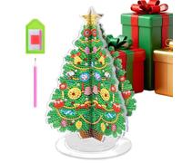 DIY Diamond Paint Christmas Tree Kit, Rotatable 3D Mini Desktop Christmas