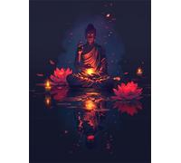 DIY Diamond Painting Adulti zen 20x30cm Diamond Painting Kit Completo Loto Kit Pittura Diamante 5D Adult, Diamantini Crystal Art Ricamo a Punto Croce per Decorazione Murale Casa Regalo Donna FG-267