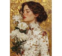 DIY Diamond Painting Donna, 5D Diamond Painting Kit Completo Flower, 5D Pittura Diamante Adulti, DIY Quadri con Perline Kits, Diamantini Crystal Art, Decorazioni Casa, Regalo Donna, 30x40cm B-3581