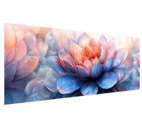 DIY Diamond Painting Fiore, 5D Diamond Painting Kit Completo Loto, Pittura Diamante Quadri con Perline, Ricamo a Punto Croce Diamantini Crystal Art per Decorazioni Casa, Regalo Donna 200x80cm D-35