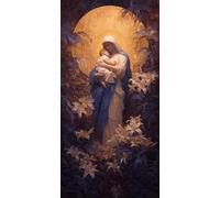 DIY Diamond Painting Santa Madre, Diamond Painting kit Completo 80 x 40CM, Strass Kit Punto Croce Flower Full Drill Cristallo Ricamo Quadri Moderni Soggiorno, Craft Arts per Decorazioni Casa DZSH4574