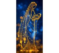 DIY Diamond Painting Sognante, Diamond Painting kit Completo 140x70CM, Strass Kit Punto Croce Santa Madre Full Drill Cristallo Ricamo Quadri Moderni Soggiorno, Craft Arts per Decorazioni Casa DZSH4877