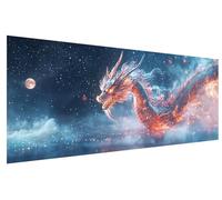 DIY Diamond Painting Sogno, 5D Diamond Painting Kit Completo Drago, Pittura Diamante Quadri con Perline, Ricamo a Punto Croce Diamantini Crystal Art per Decorazioni Casa, Regalo Donna 150x60cm G-44