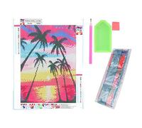 DIY Diamonds Painting Kit 5D Full Drill Diamonds Embroidery Craft Sunset Scenery Pattern Resin Sequins Kunsthandwerk Dekoration Wohnzimmer Schlafzimmer 40 x 30 cm Christmas Gifts