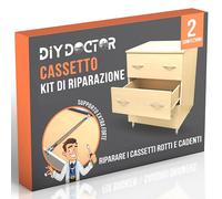 DIY Doctor Kit Riparazione Cassetti (2 Pezzi) - Ripara Cassetti Rotti con Rinforzi e Supporto per Cucina e Camera