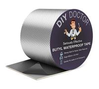 DIY Doctor Nastro in Butilene 100mm x 5m - Nastro Impermeabile in Alluminio per Perdite sul Tetto - Sigillante Resistente per Esterni