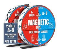 DIY Doctor Nastro Magnetico per Zanzariere (4m) - Autoadesivo con Polarità A+B, Tagliabile per Progetti Fai-da-te
