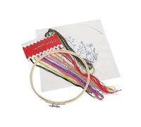 DIY Embroidery Kit - Flower Cross Stitch Unfinished Handwork with 20cm Hoop Frame for Beginners - Perfect Home Decoration Project