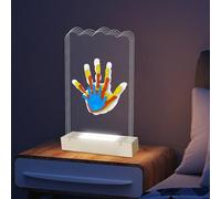 Diy Famiglia Impronta A Mano Impronta Del Bambino Legno Cornice Cornice Con Luce Notturna Impronta A Mano Set Per Coppia Genitori Nudi (Modello Nudo)