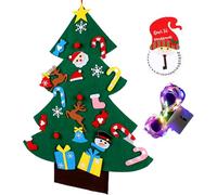DIY Felt Christmas Tree - 3ft Interactive Tree with Ornaments, Lights, Advent Calendar & Felt Board, Montessori-Inspired Seasonal Decor for Young Learners (Style-A)