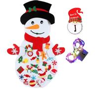 DIY Felt Christmas Tree - 3ft Interactive Tree with Ornaments, Lights, Advent Calendar & Felt Board, Montessori-Inspired Seasonal Decor for Young Learners (Style-B)