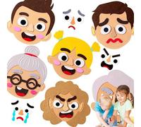 DIY Felt Craft Kit - Educational Emoticon Activity Game | Multiplayer Sticker Set for Toddlerz, Creative Art Supplies for Classroom, Funny Face Making Accessories for Travel, Party, Car, Park