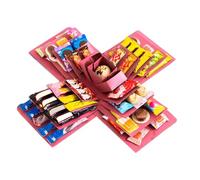 DIY Gift Box, Multi Fold Layered, Handmade Memory Album with Hidden Compartments and Candy Holder, for Birthday Holiday Wedding Thanksgiving Halloween Celebration