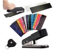 DIY Guitar Pick Metal Tool - with Holder and 25 Strips | Guitar Pick DIY Maker for Players Enthusiasts Beginners Music Guitarists Bassists Daily Practice Live Performances