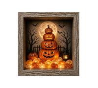 DIY Halloween Memory Box Kit Gothic Pumpkin USB Powered Photo Frame