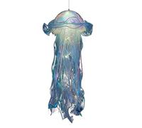 DIY Jellyfish Light Hanging Creative Jelly Fish Night Light Battery Powered Glowing LED Jellyfish Lamp Night Light Colorful Atmosphere Decorative Lamp Portable Nightlight Decoration (Blue)