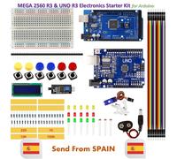 DIY Kit Mega 2560 uno R3 Breadboard LCD SG90 Jumper Wire Pulsante For Arduino